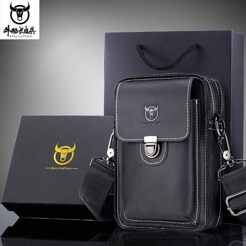 Férfi deréktáska - Kraftpapír anyag, bőr belső, márka Aqi, 2018 tavasz