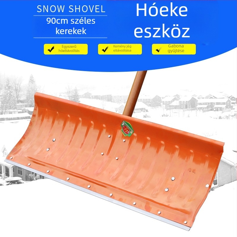 Hólapát kerékkel, mangan acélból, téli hóeltávolításhoz és jégmentesítéshez