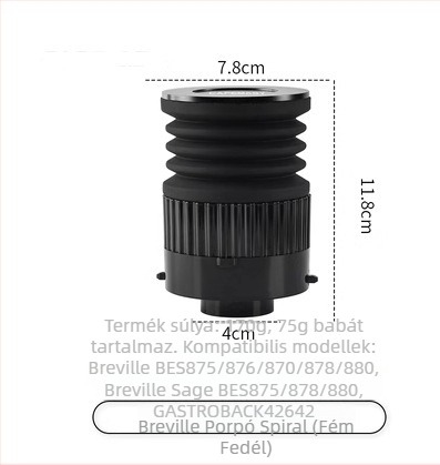 Breville 875/880 kávégép babtartály tisztító eszköz – alumíniumötvözet és szilikongél, modern egyszerű dizájn