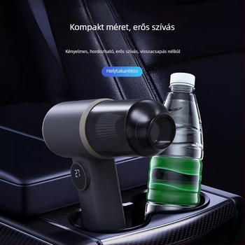 Autós porszívó, kézi, USB táplálás, beépített akkumulátor 1001–1600 mAh, szívóerő 4100–5000 Pa, üzemidő 1–3 óra, feszültség ≤36V