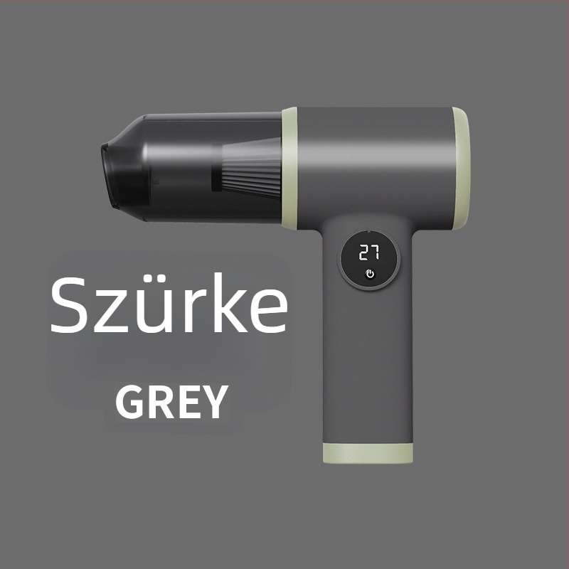 Autós porszívó, kézi, USB táplálás, beépített akkumulátor 1001–1600 mAh, szívóerő 4100–5000 Pa, üzemidő 1–3 óra, feszültség ≤36V