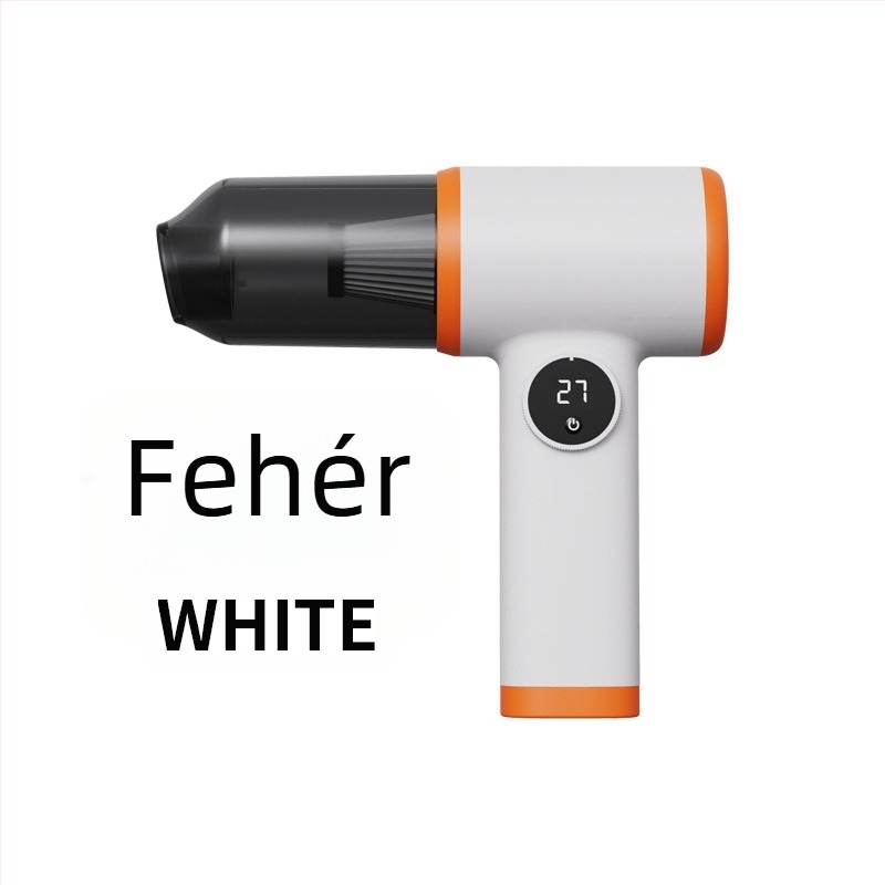 Autós porszívó, kézi, USB táplálás, beépített akkumulátor 1001–1600 mAh, szívóerő 4100–5000 Pa, üzemidő 1–3 óra, feszültség ≤36V