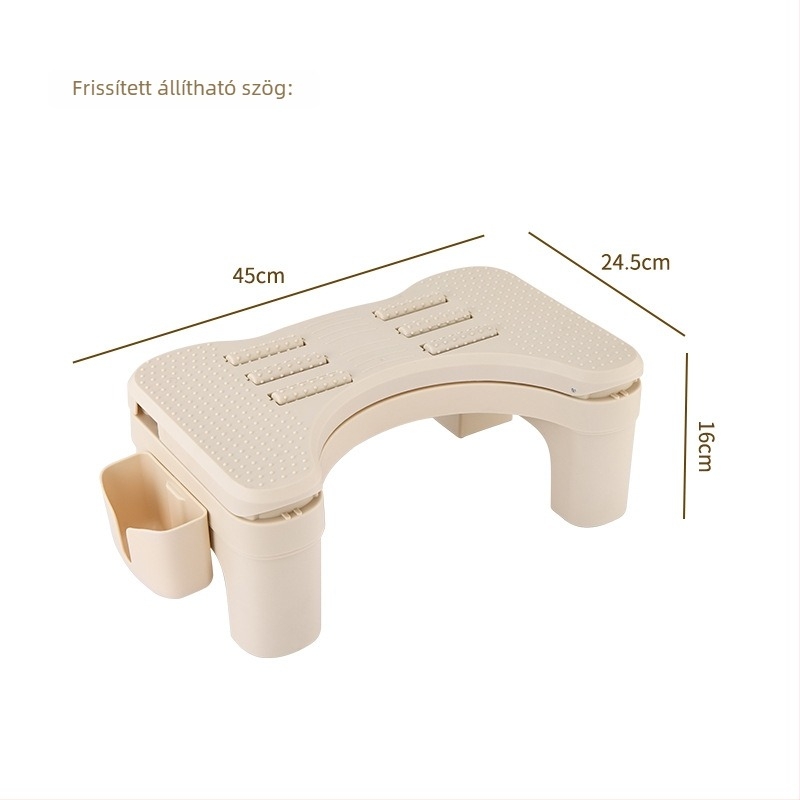 Állítható, összecsukható műanyag lábtámasz irodába és otthonra, fürdőszobába