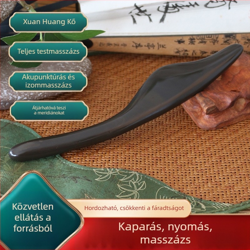Changxu Bianstone gua sha eszköz arc és szem számára – kaparó tábla akupunktúra masszázshoz, Shandong eredetű