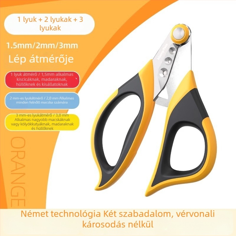 Macska- és kutyák körömvágó olló anti-karcolás védelemmel — kezdőknek.