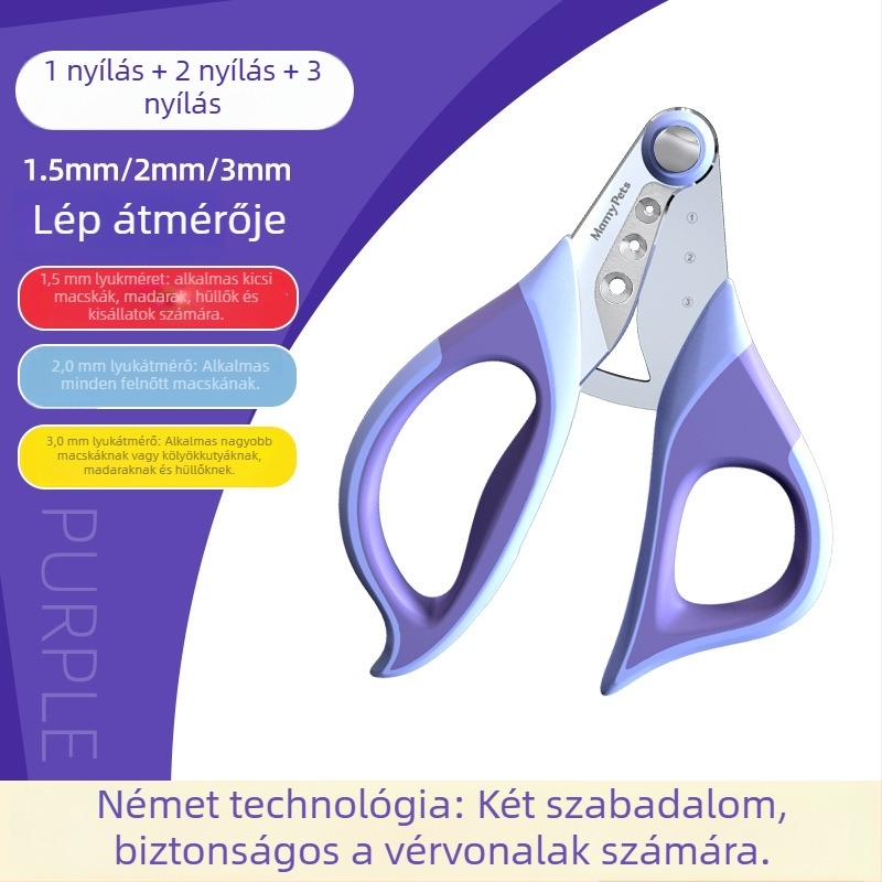 Macska- és kutyák körömvágó olló anti-karcolás védelemmel — kezdőknek.