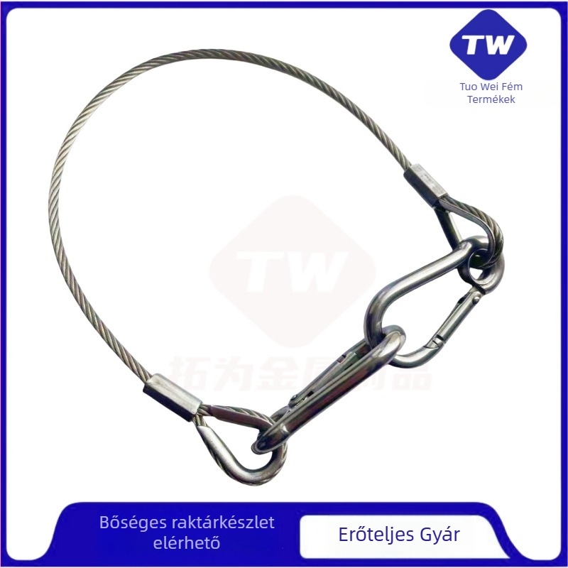 Galvanizált lámpa-függesztő kötél, dupla csavart, többszálas szerkezet, SIRO elrendezés, jobbkezes forgatás, húzóerő 2000, a lámpa felakasztásának biztonságáért/leesés elleni védelem – Kód 20233-20