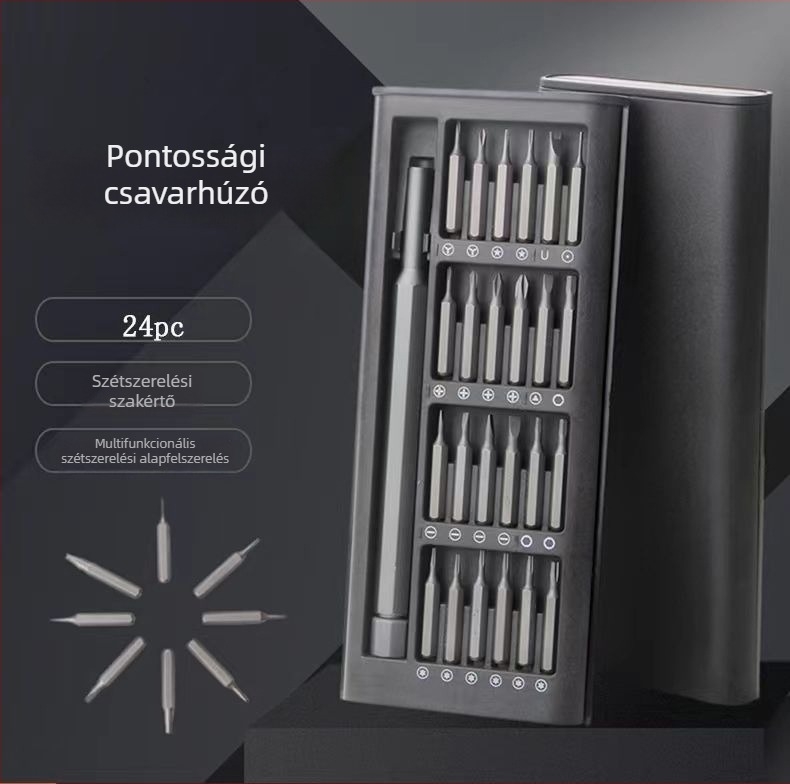 25 darabos multifunkcionális otthoni csavarhúzó készlet speciális alakú fejekkel számítógépek és mobiltelefonok szétszereléséhez