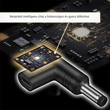Adapter 5V Type-C női to DC, PD töltés, kompatibilis optikai modemmel/nyomtatóval/útválasztóval/elektromos szerszámokkal (Modell 1004)