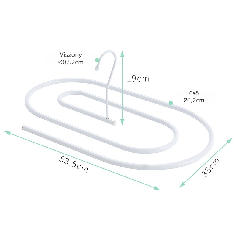 Függő ruhaszárító keret – vasból készült ovális keret, modern minimalist stílus, kültéri használat, modell 107600/107599/108347