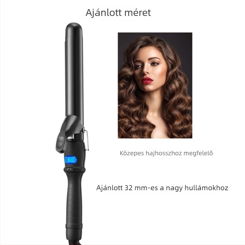 3‑in‑1 hajformázó: göndörítés, egyenesítés és szárítás – vezeték nélküli Li‑ion akkumulátorral; henger anyaga: környezetbarát ötvözet