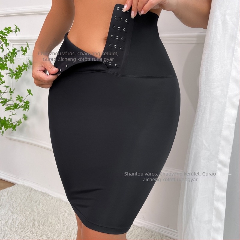 Varrás nélküli alakító szoknya nylonnal, középső hosszúságú, magas rugalmasság, 90–95% nylon