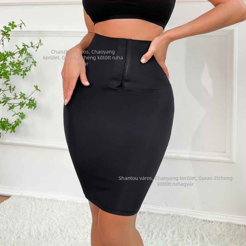 Varrás nélküli alakító szoknya nylonnal, középső hosszúságú, magas rugalmasság, 90–95% nylon