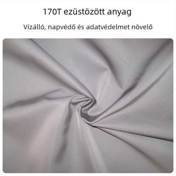 Kültéri hordozható gyorsnyitású sátor zuhanyzóval és öltöztető zónával, egyszemélyes elrendezés, vízálló <1000 mm, 170T ezüst poliészter anyag, testreszabható