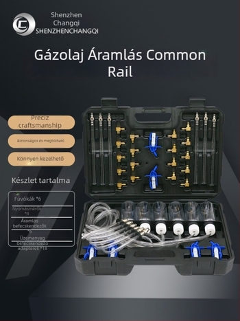 Dízel Common Rail olaj-visszafolyás detektor és befecskendező tesztkészlet