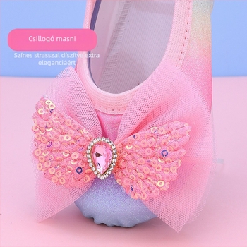 Gyerekeknek szóló balettcipő lányoknak — könnyű tánccipő szintetikus bőr felsőrésszel és kompozit talppal