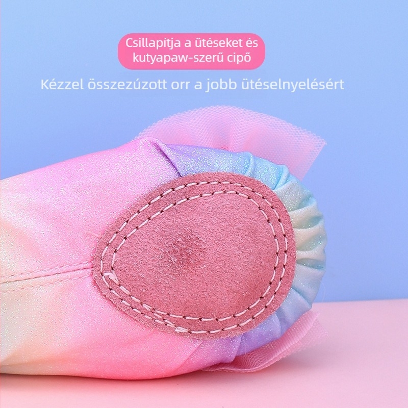Gyerekeknek szóló balettcipő lányoknak — könnyű tánccipő szintetikus bőr felsőrésszel és kompozit talppal