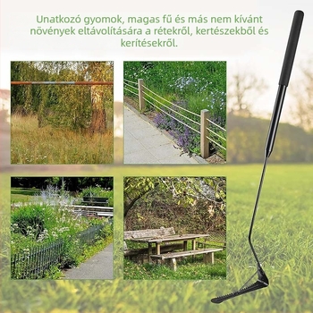Isunpro kerti kézi gyomirtó eszköz kettős pengével, álló kivitel – könnyű gyökérkivonás