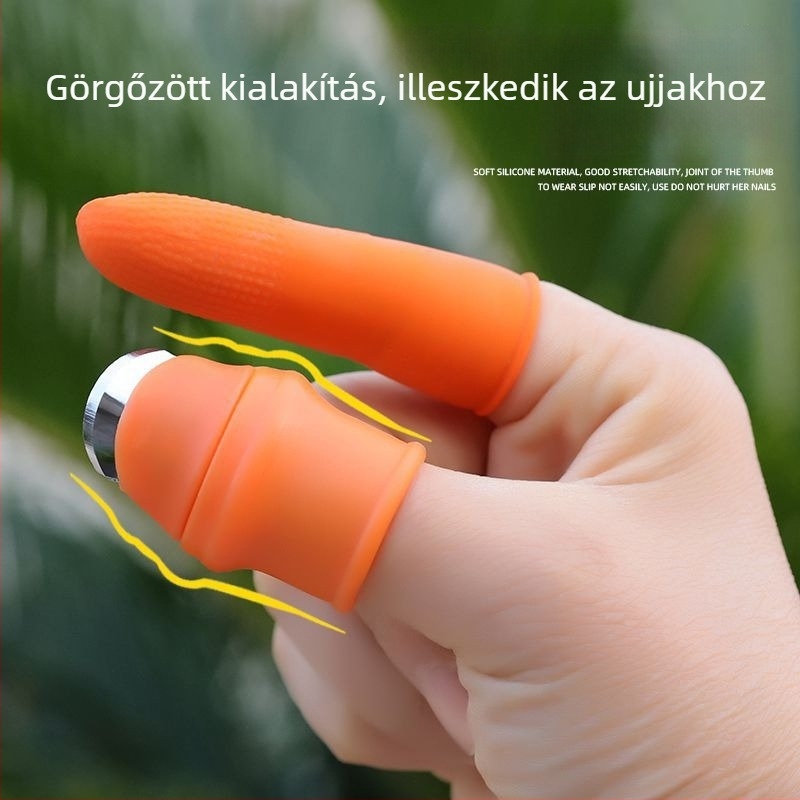Többfunkciós hüvelykujj-kés védőujjakkal a fokhagyma hámozásához és zöldségek szedéséhez
