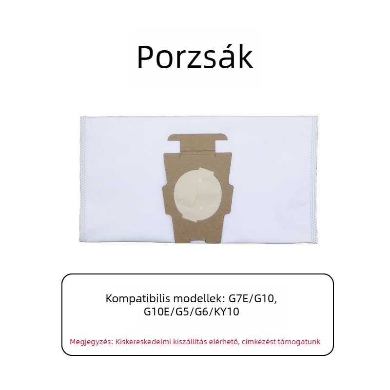 Kirby porszívó porzsák – nem szövött anyagból, kompatibilis G7E/G10/G10E/G5/G6, modell G10, kód 07, háztartási használatra