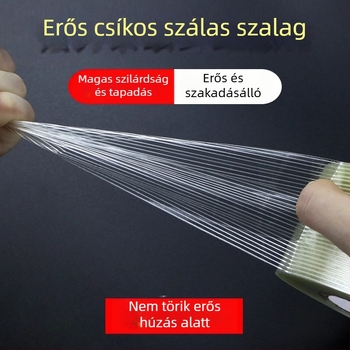 Üvegszálas szalag – Magas tapadás, szigetelés, hőállóság és kopásállóság (Szélesség: 10–1020 mm; Hossz: 50 m; Vastagság: 130 μm; Alapanyag: rost alap; Ragasztó rendszer: gumi ragasztó)