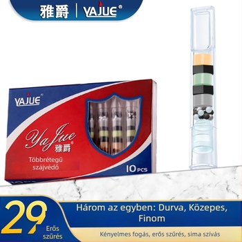 Forten egyszer használatos cigarettatartó több szűrővel, háromfokozatú szűrés (vastag, közepes, finom), Zhejiang eredet