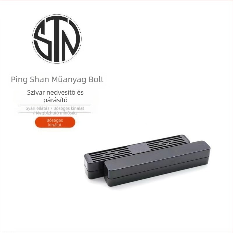 Szivar nedvesítő, hosszúkás téglalap alakú, hordozható, szélálló, tárolóval