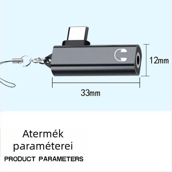 Type-C audió adapter iPhone 15-höz, Huawei-hoz, Xiaomi-hoz és OnePlus-hoz – audió kimenet, Zhongke Lanxun chip