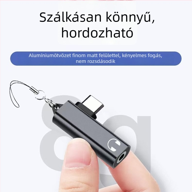 Type-C audió adapter iPhone 15-höz, Huawei-hoz, Xiaomi-hoz és OnePlus-hoz – audió kimenet, Zhongke Lanxun chip