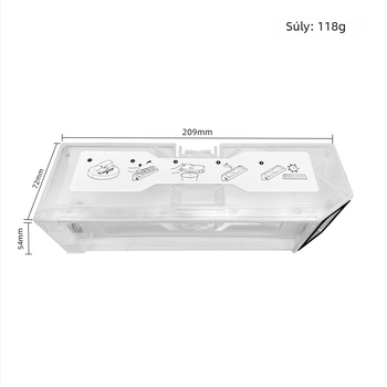 Porgyűjtő doboz Roborock P10-hez, háztartási használatra, 101–150 m²