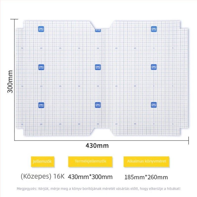 Deli átlátszó öntapadós könyvborító fólia, könyv védő fólia, nem importált, nem ajándék, IP engedély nélkül