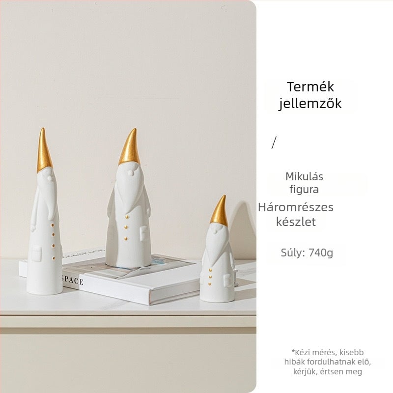 Porcelános váza Mikulással, nordic karácsonyi dekoráció, modern minimalista stílus, márka A search for ceramics