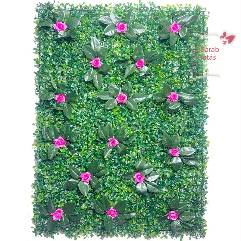 Yi Xiang Mesterséges gyep falpanel, Simulation turf sorozat, anyag: műanyag növény, testreszabás elérhető, félkézi/félgépes gyártási folyamat