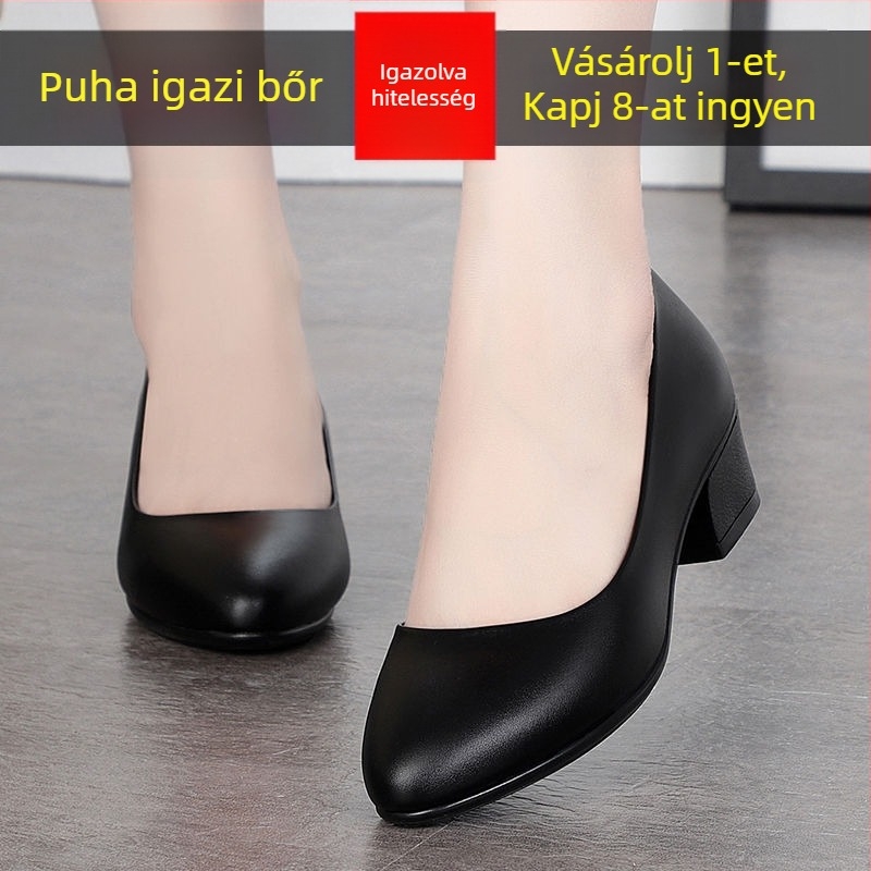 Női PU felsőrészes munkacipő, hegyes orr, lapos sarok, PU talpbetét, gumírozott talp, légáteresztő