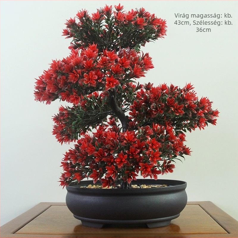 Műanyag virágcserépben Daisy művirág, flocking felülettel, beltéri dekorációhoz.