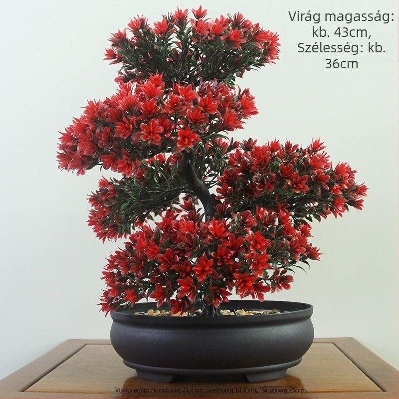 Műanyag virágcserépben Daisy művirág, flocking felülettel, beltéri dekorációhoz.