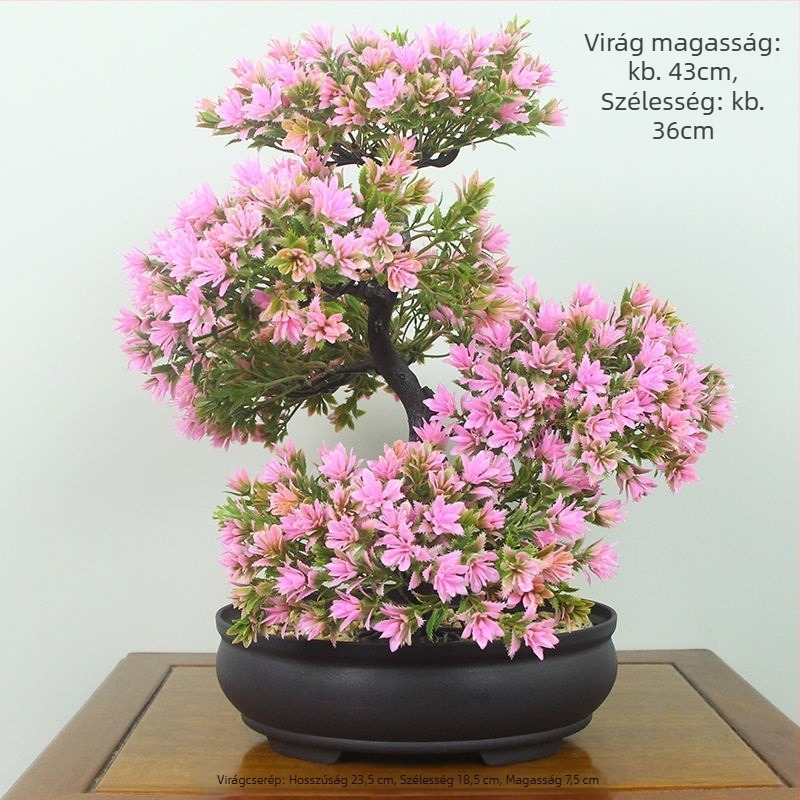 Műanyag virágcserépben Daisy művirág, flocking felülettel, beltéri dekorációhoz.