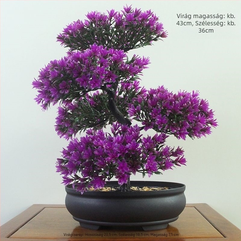 Műanyag virágcserépben Daisy művirág, flocking felülettel, beltéri dekorációhoz.