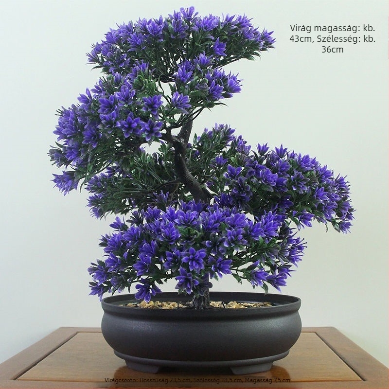 Műanyag virágcserépben Daisy művirág, flocking felülettel, beltéri dekorációhoz.