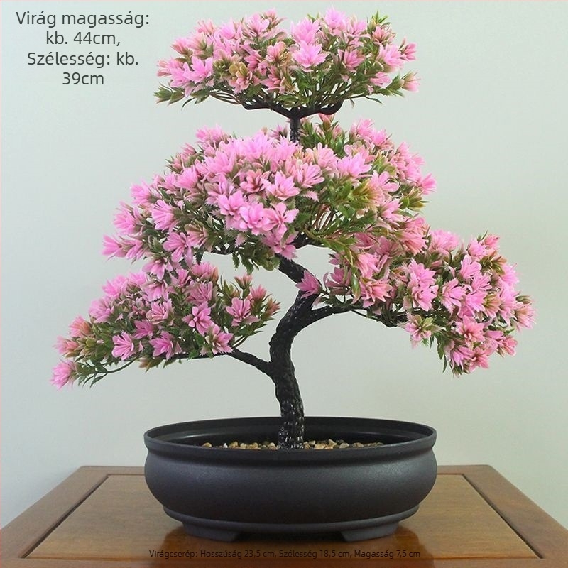 Műanyag virágcserépben Daisy művirág, flocking felülettel, beltéri dekorációhoz.