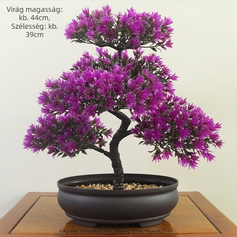 Műanyag virágcserépben Daisy művirág, flocking felülettel, beltéri dekorációhoz.