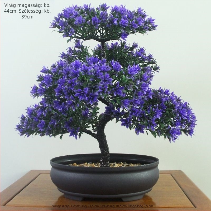 Műanyag virágcserépben Daisy művirág, flocking felülettel, beltéri dekorációhoz.