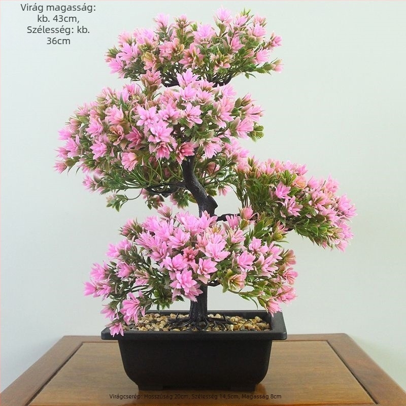 Műanyag virágcserépben Daisy művirág, flocking felülettel, beltéri dekorációhoz.