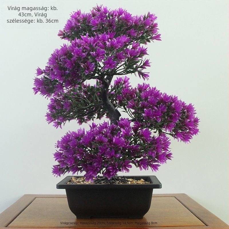 Műanyag virágcserépben Daisy művirág, flocking felülettel, beltéri dekorációhoz.