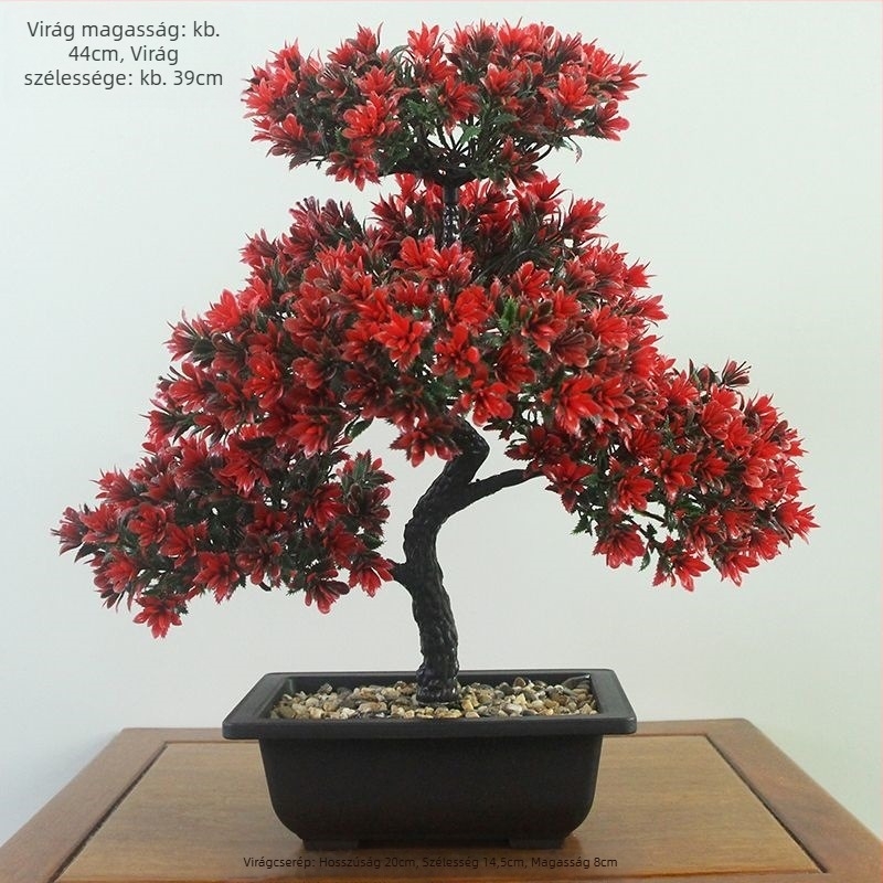 Műanyag virágcserépben Daisy művirág, flocking felülettel, beltéri dekorációhoz.