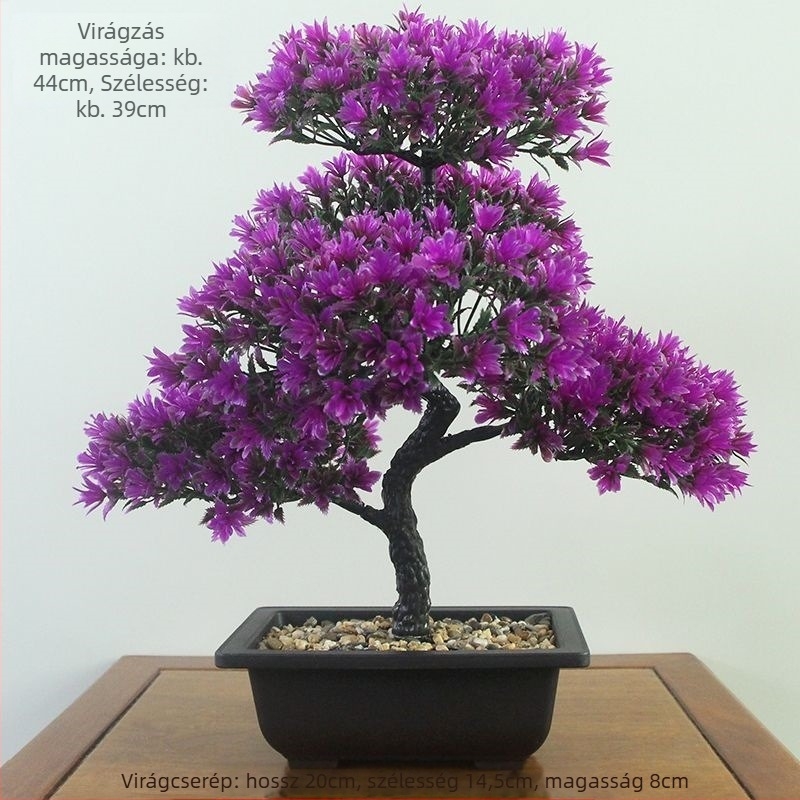 Műanyag virágcserépben Daisy művirág, flocking felülettel, beltéri dekorációhoz.