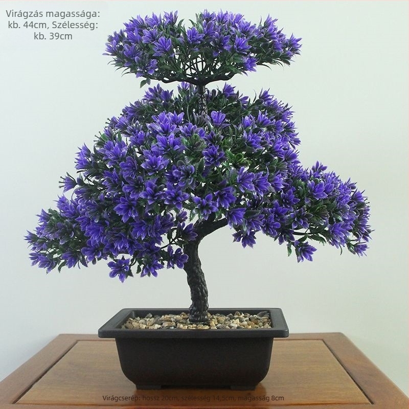 Műanyag virágcserépben Daisy művirág, flocking felülettel, beltéri dekorációhoz.