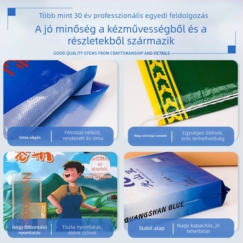 Kompozit Szövött Táska – Laminált Kétszintes Takarmányzsák, Nyitott Szájú Táska, Színes Nyomtatás, Teherbírás 100