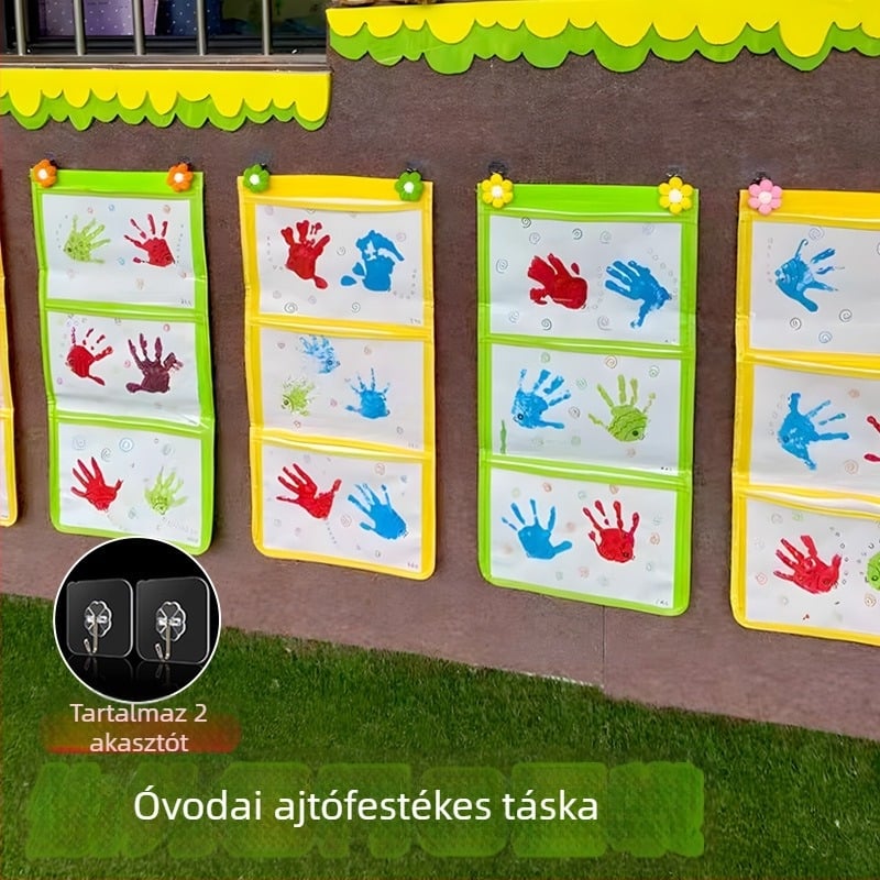 Fali megjelenítő táska gyerekek műveinek kiállítására — modell 001, House of Rabbits márka, klasszikus kínai stílus.