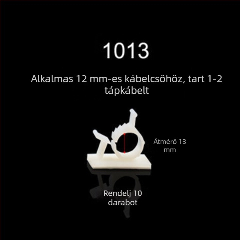 Kábel rendező klipek ragasztóval rögzítve, fúrás nélkül, asztali kábelrendezéshez